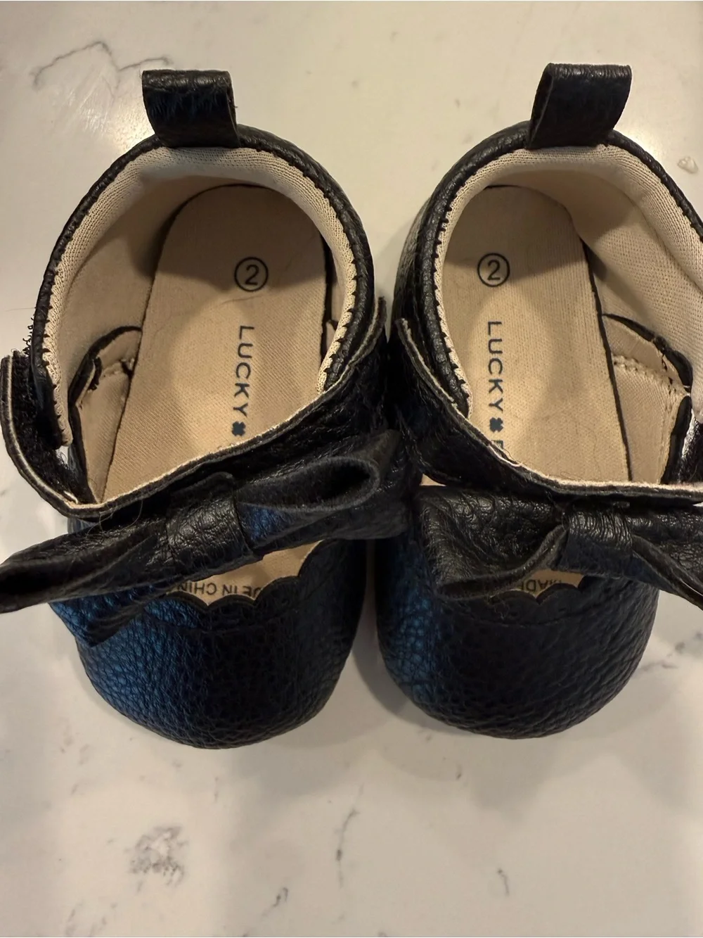 Lucky Brand Black Baby Girl Mary Jane Shoes with Bow